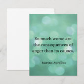 Marcus Aurelius: Verover woede en vind innerlijke Kaart (Voorkant / Achterkant)