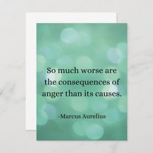 Marcus Aurelius: Verover woede en vind innerlijke Kaart (Voorkant / Achterkant)