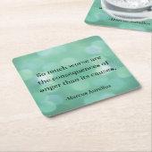 Marcus Aurelius: Verover woede en vind innerlijke Kartonnen Onderzetters (Schuin)