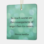 Marcus Aurelius: Verover woede en vind innerlijke Keramisch Ornament (Links)