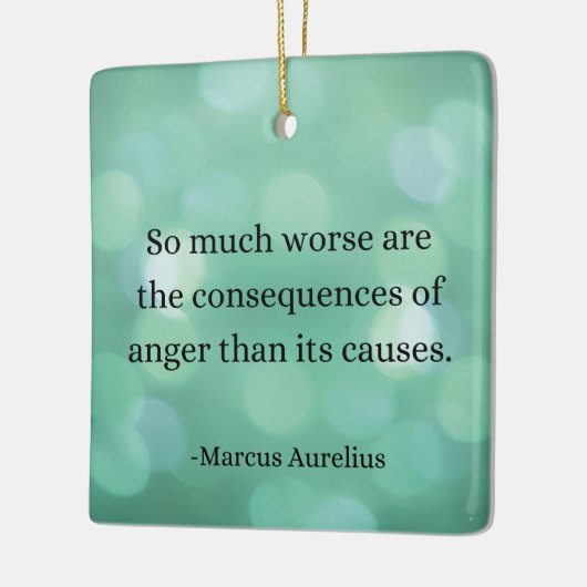 Marcus Aurelius: Verover woede en vind innerlijke Keramisch Ornament (Links)