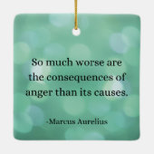 Marcus Aurelius: Verover woede en vind innerlijke Keramisch Ornament (Achterkant)