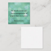 Marcus Aurelius: Verover woede en vind innerlijke Notitiekaartje (Voorkant / Achterkant)