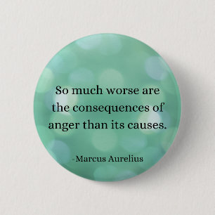Marcus Aurelius: Verover woede en vind innerlijke  Ronde Button 5,7 Cm