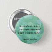 Marcus Aurelius: Verover woede en vind innerlijke Ronde Button 5,7 Cm (Voorkant /achterkant)