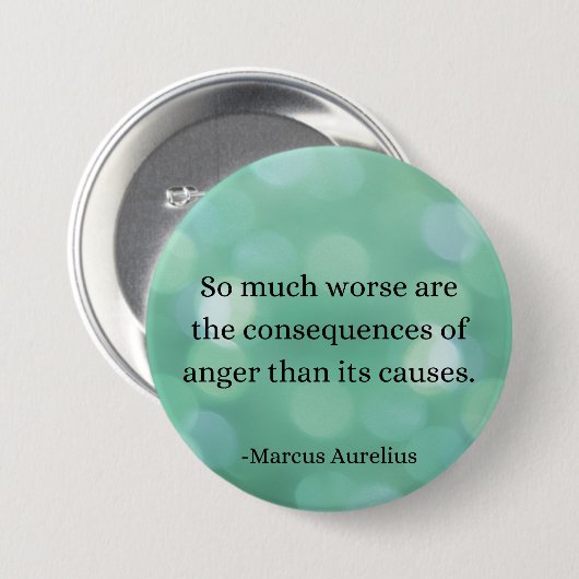 Marcus Aurelius: Verover woede en vind innerlijke Ronde Button 7,6 Cm (Voorkant /achterkant)