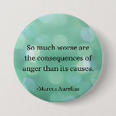 Marcus Aurelius: Verover woede en vind innerlijke  Ronde Button 7,6 Cm (Voorkant)