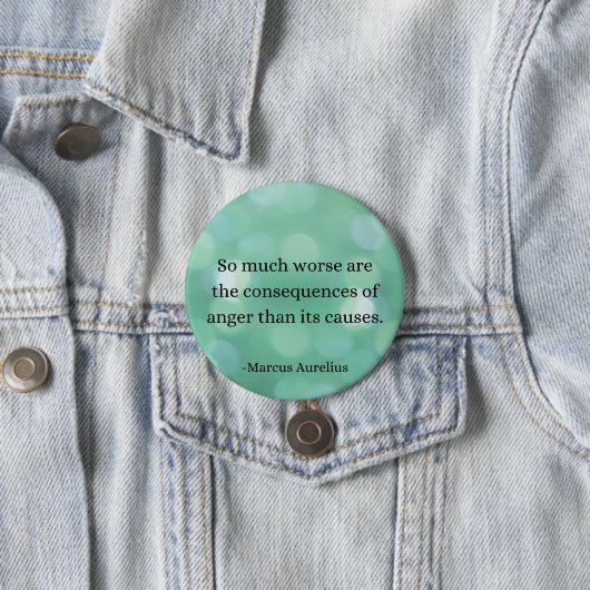 Marcus Aurelius: Verover woede en vind innerlijke  Ronde Button 7,6 Cm (In situ)
