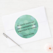 Marcus Aurelius: Verover woede en vind innerlijke Ronde Sticker (Envelop)