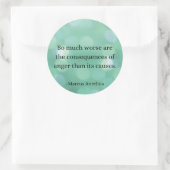 Marcus Aurelius: Verover woede en vind innerlijke Ronde Sticker (Tas)