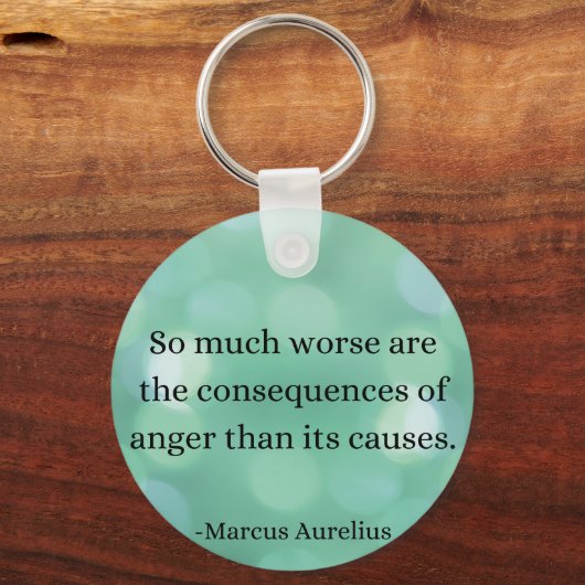 Marcus Aurelius: Verover woede en vind innerlijke  Sleutelhanger (Achterkant)