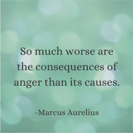 Marcus Aurelius: Verover woede en vind innerlijke  Sticker (Voorkant)