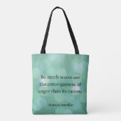 Marcus Aurelius: Verover woede en vind innerlijke Tote Bag (Achterkant)
