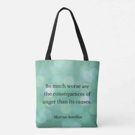 Marcus Aurelius: Verover woede en vind innerlijke Tote Bag (Achterkant)