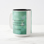 Marcus Aurelius: Verover woede en vind innerlijke Tweekleurige Koffiemok (Voorkant links)