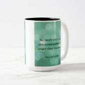 Marcus Aurelius: Verover woede en vind innerlijke Tweekleurige Koffiemok (Voorkant rechts)