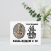 Marcus Aurelius wat er ook gebeurt Briefkaart (Staand voorkant)