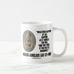 Marcus Aurelius wat er ook gebeurt Koffiemok