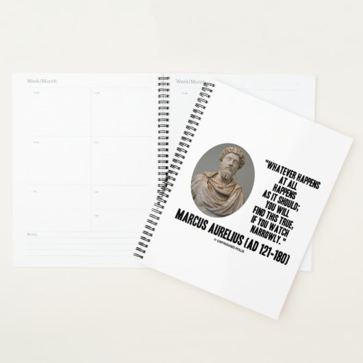 Marcus Aurelius wat er ook gebeurt Planner (Display)