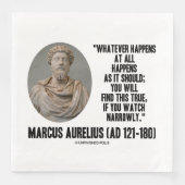 Marcus Aurelius wat er ook gebeurt Servet (Voorkant)