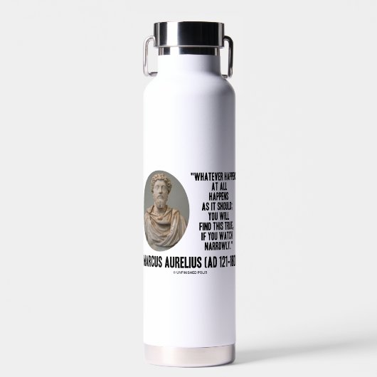 Marcus Aurelius wat er ook gebeurt Waterfles (Voorkant)