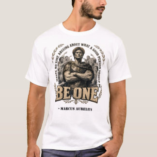 Marcus Aurelius 'Wees één' citaat T-shirt
