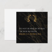 Marcus Aurelius' wijsheid: daden spreken luid Feestdagenkaart (Voorkant / Achterkant)