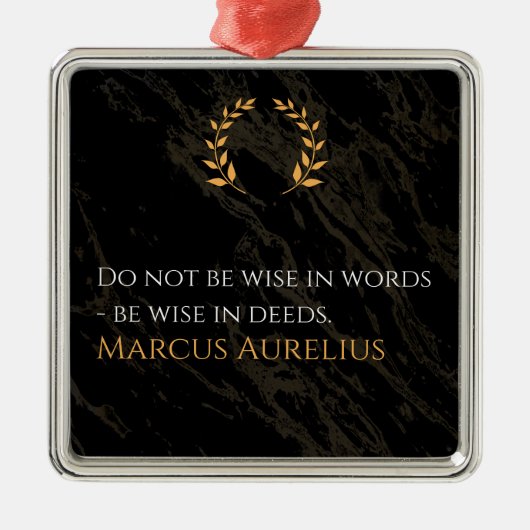 Marcus Aurelius' wijsheid: daden spreken luid Metalen Ornament (Voorkant)