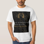 Marcus Aurelius' wijsheid: daden spreken luid T-shirt (Voorkant)