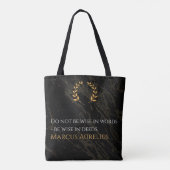 Marcus Aurelius' wijsheid: daden spreken luid Tote Bag (Achterkant)