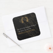 Marcus Aurelius' wijsheid: daden spreken luid Vierkante Sticker (Envelop)