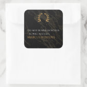Marcus Aurelius' wijsheid: daden spreken luid Vierkante Sticker (Tas)