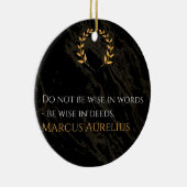 Marcus Aurelius' wijsheid: daden spreken luider da Keramisch Ornament (Rechts)