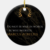 Marcus Aurelius' wijsheid: daden spreken luider da Keramisch Ornament (Achterkant)
