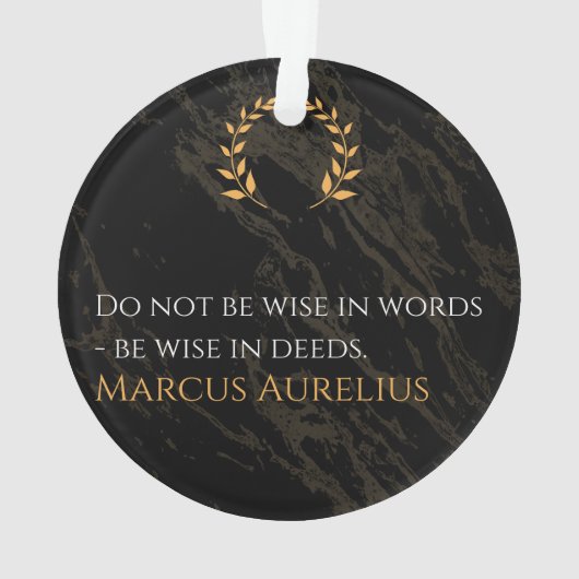 Marcus Aurelius' wijsheid: daden spreken luider da Ornament (achterkant)