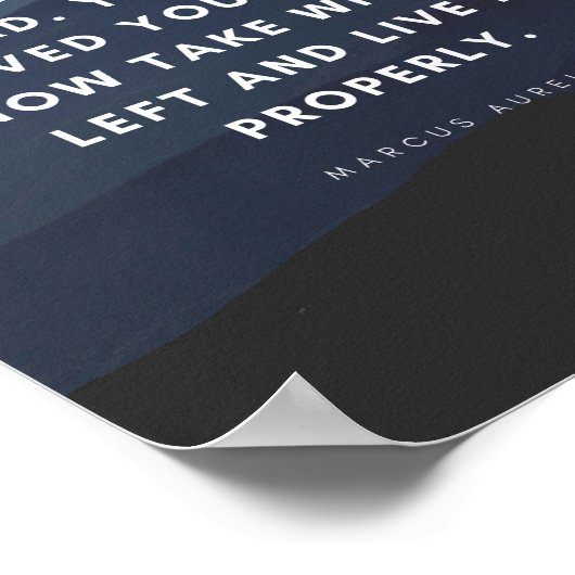 Marcus Aurelius | Zie jezelf als dood. Poster (Hoek)