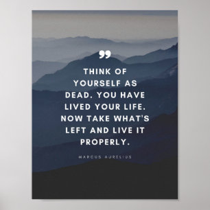 Marcus Aurelius Zie jezelf als dood. Poster