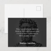 Marcus Aurelius's Ochtendreflectie Briefkaart (Voorkant / Achterkant)