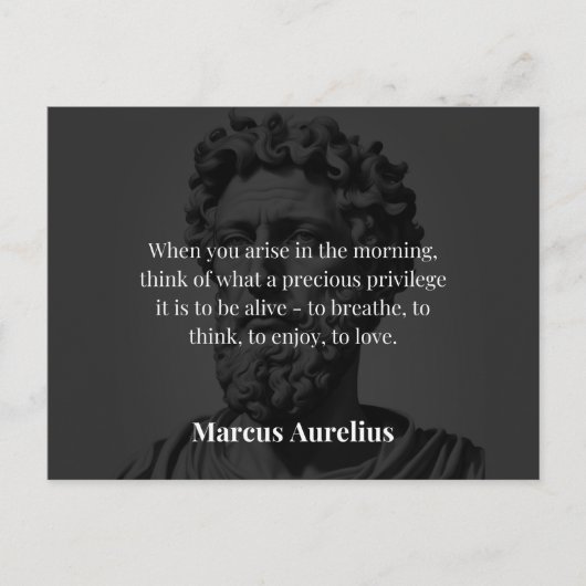 Marcus Aurelius's Ochtendreflectie Briefkaart (Voorkant)