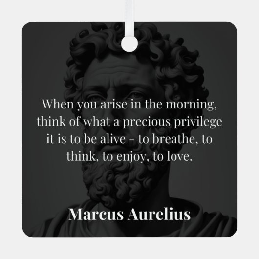 Marcus Aurelius's Ochtendreflectie Metalen Ornament (Voorkant)