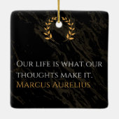 Marcus Aurelius's Waarheid: Het leven vormgeven Keramisch Ornament (Achterkant)