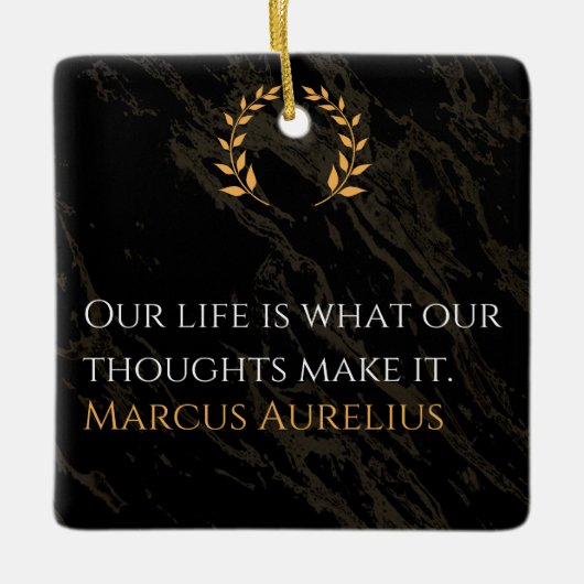 Marcus Aurelius's Waarheid: Het leven vormgeven Keramisch Ornament (Voorkant)