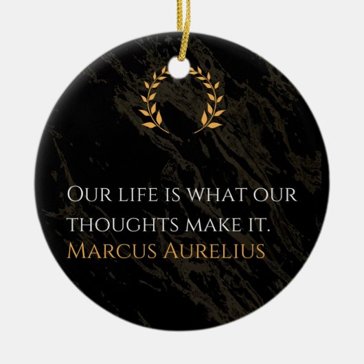 Marcus Aurelius's Waarheid: Het leven vormgeven Keramisch Ornament (Voorkant)