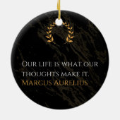 Marcus Aurelius's Waarheid: Het leven vormgeven Keramisch Ornament (Achterkant)