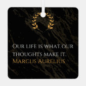 Marcus Aurelius's Waarheid: Het leven vormgeven Metalen Ornament (Achterkant)