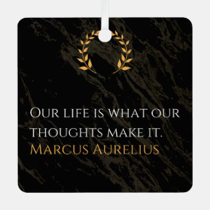 Marcus Aurelius's Waarheid: Het leven vormgeven Metalen Ornament