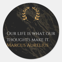 Marcus Aurelius's Waarheid: Het leven vormgeven Ronde Sticker
