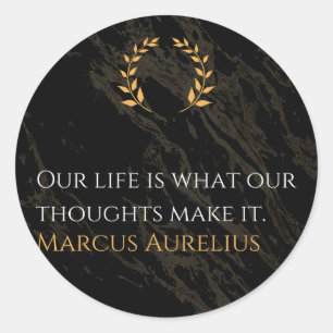 Marcus Aurelius's Waarheid: Het leven vormgeven Ronde Sticker