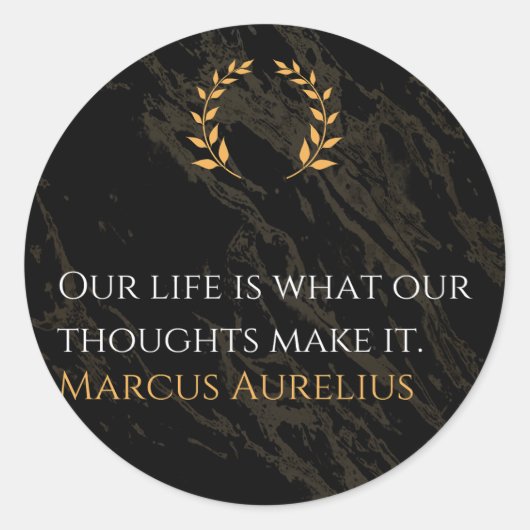 Marcus Aurelius's Waarheid: Het leven vormgeven Ronde Sticker (Voorkant)
