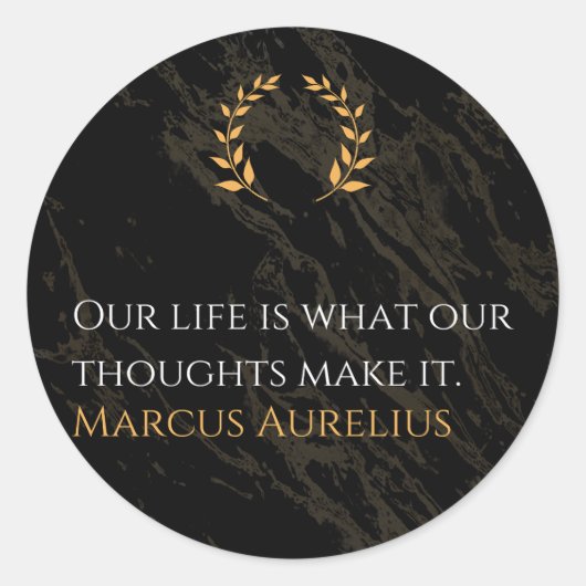 Marcus Aurelius's Waarheid: Het leven vormgeven Ronde Sticker (Voorkant)